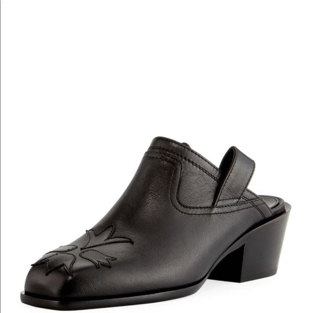 NWT Laurence Dacade Nature Stitched Leather Mule Women's 5.5
